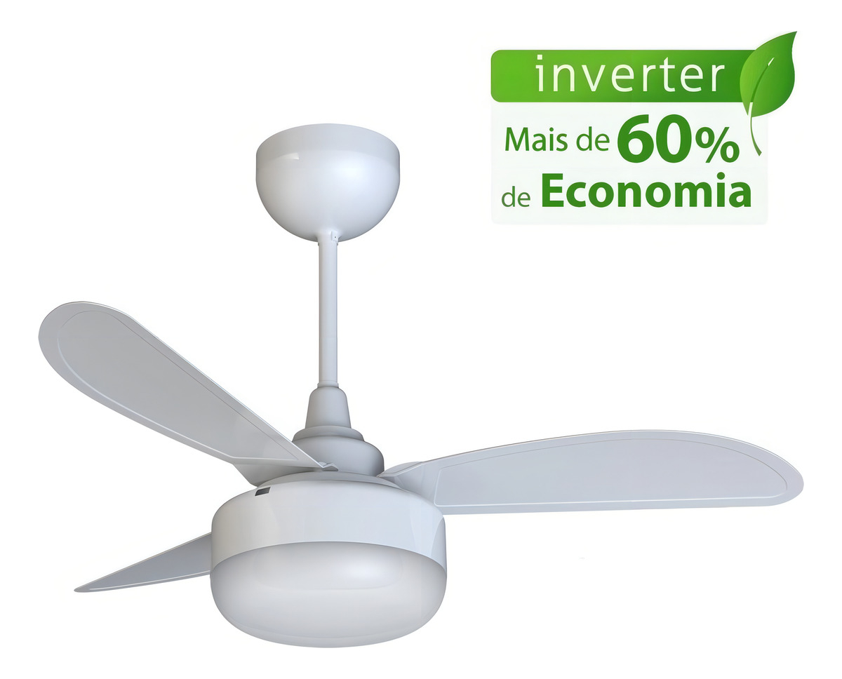 Ventilador de Teto Ventisol Fênix Inverter C/Cont. Branco Bivolt 2