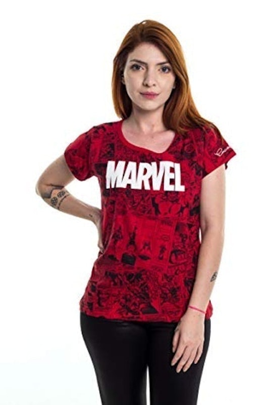 Camiseta Baby Look Marvel Logo 1