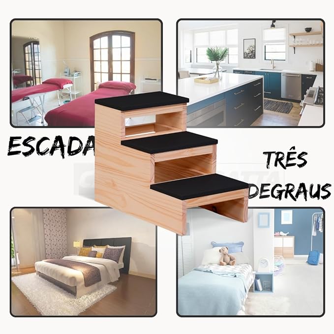 Escada Rampa Cães e Gatos 3 Degraus  5