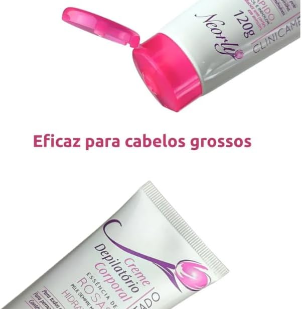 Creme Depilatório Corporal Essência de Rosas Neorly 5