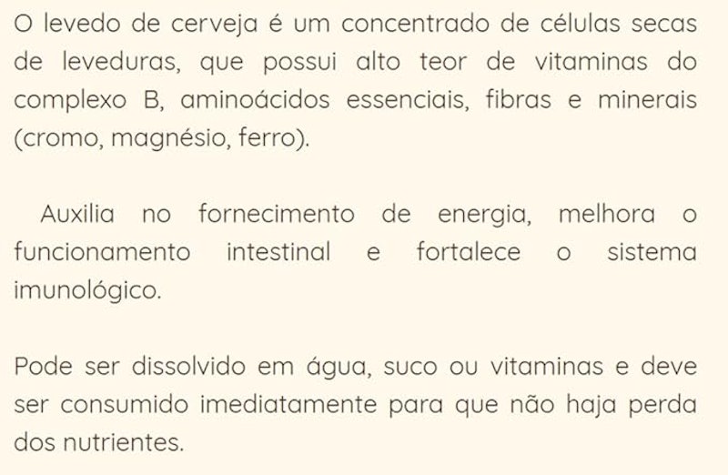 Levedo de Cerveja Natural Life 3