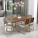 CARRARO Conjunto Sala de Jantar 6 Cadeiras Fênix Carraro Rose 1