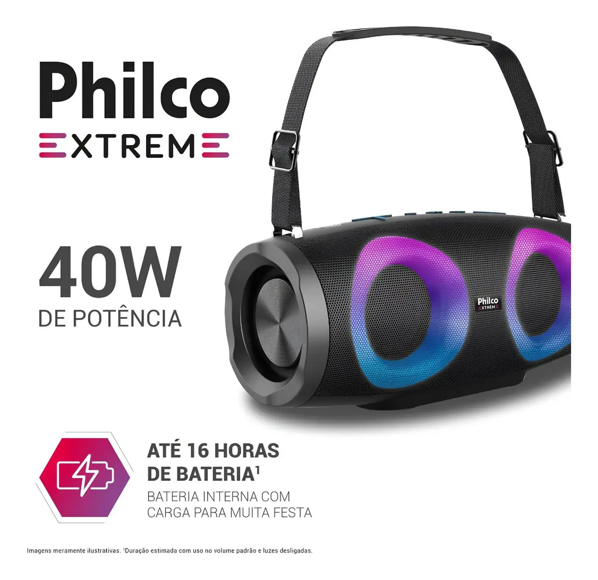 Caixa de Som Speaker Philco Extreme 40 W PBS45BT 3