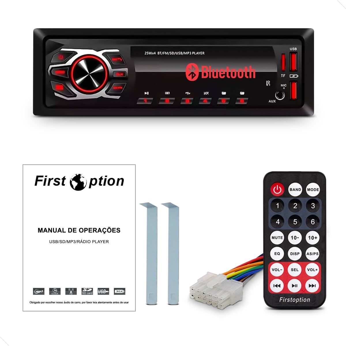 Som Automotivo Bluetooth First Option 2