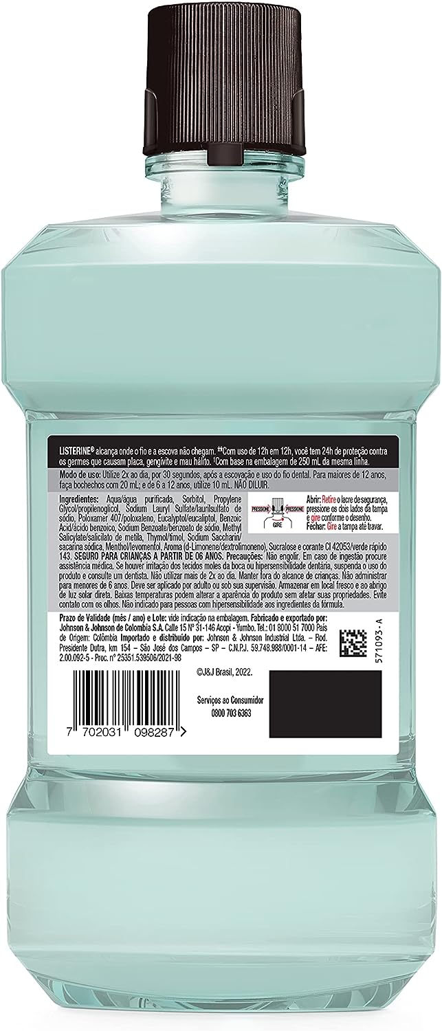 Listerine Cool Mint Refrescância Suave sem Álcool 2