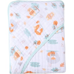 Toalha de Banho Soft Especial Karinho com Capuz Estampada 80 x 80 cm