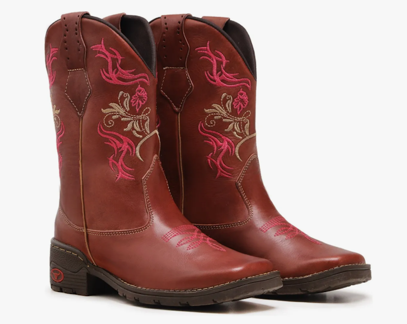 Bota Botina Texana Feminina Cano Longo Country 2