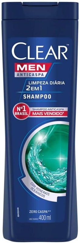 Shampoo Clear 2 em 1 Anticaspa Limpeza Diária 1