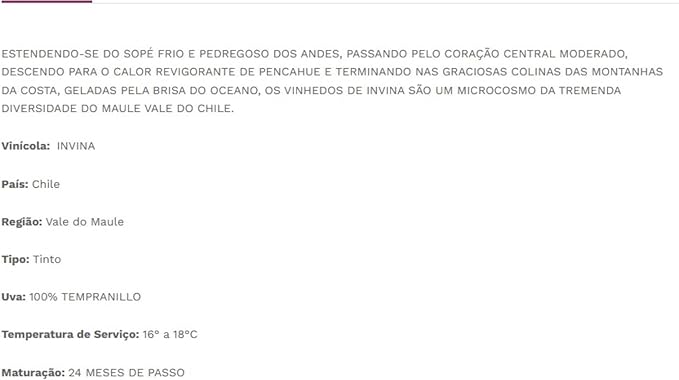 Vinho Secano Tempranillo Place Maters 4