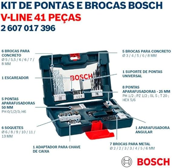 Kit de Pontas e Brocas Bosch V-Line 41 Peças 4