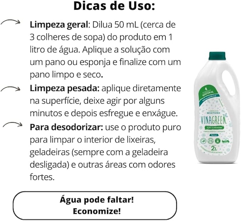 Vinagreen Limpador Multiuso Natural 4