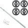 TUDO ESPORTES Kit 20 Kg Anilhas + 1 Barra 120 cm com Presilhas 1