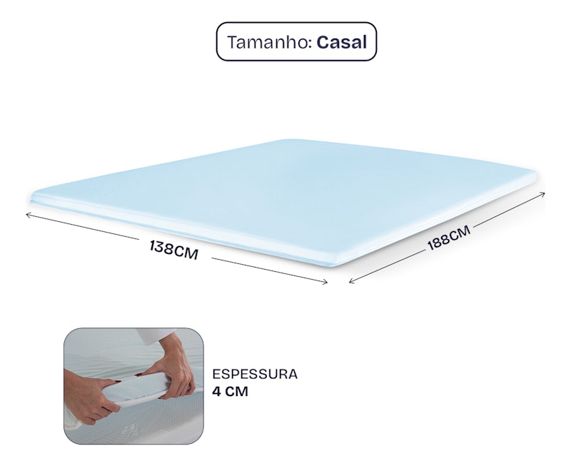 Pillow Top Casal Viscoelástico Espuma da NASA BF Colchões 5