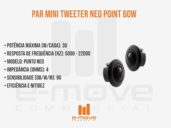 Tweeter Bravox Neo Point Car Audio or Theater 2