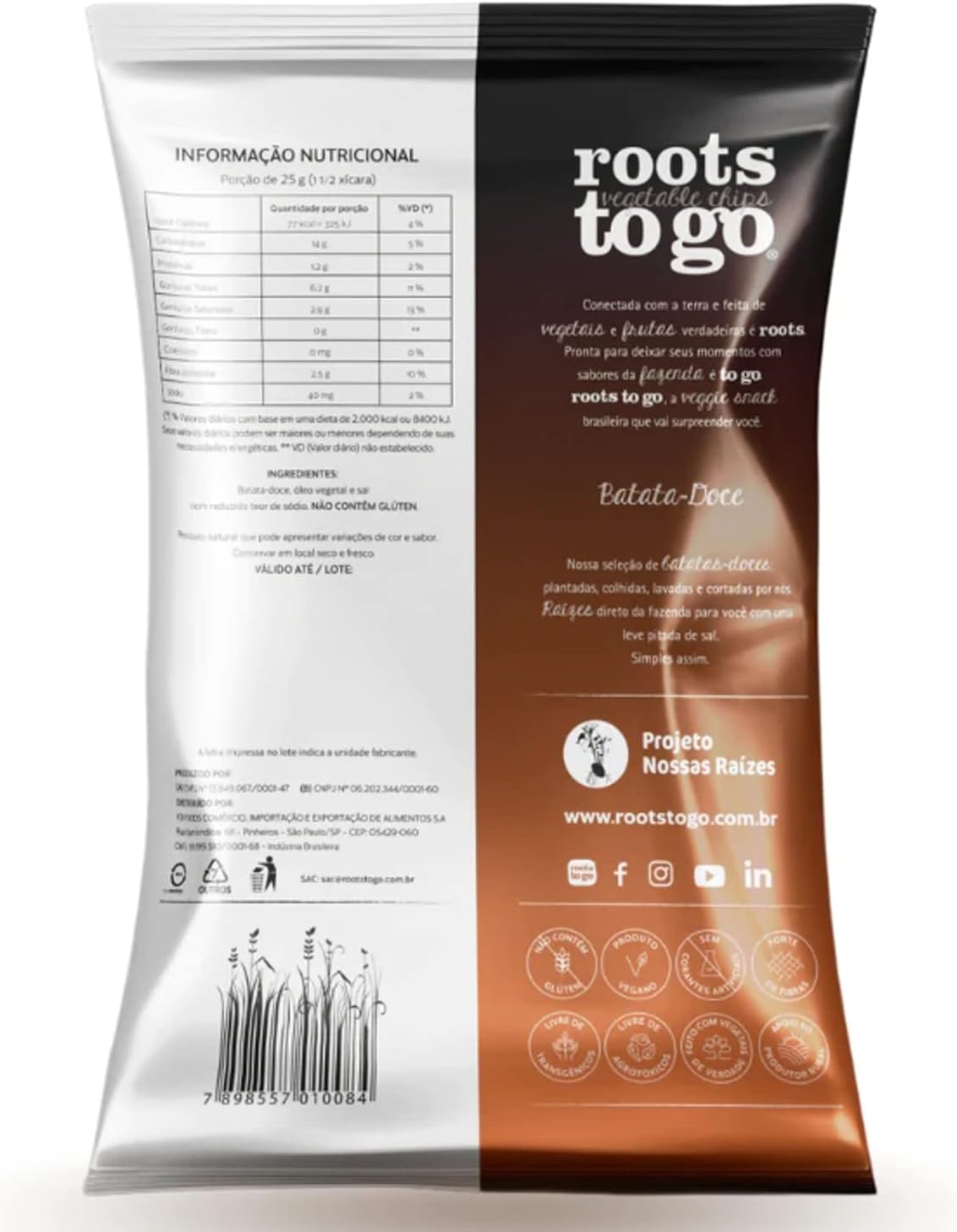 Chips de Batata-Doce Roots To Go 45g 2
