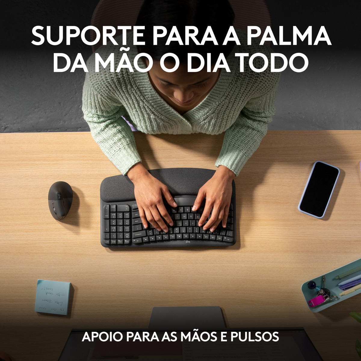 Teclado Ergonômico sem Fio Wave Keys 4