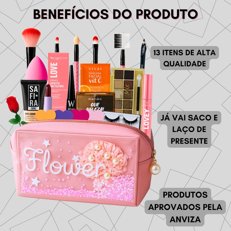 Maleta de Maquiagem Completa Sagaro Store Pele Clara 4