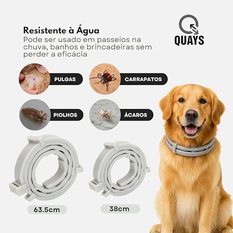 Kit com 3 Coleiras Antipulgas para Cães e Gatos 5