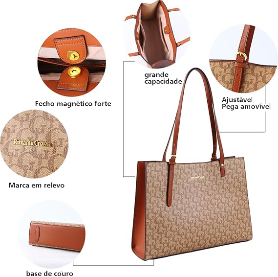 Bolsa de Ombro Feminina Couro Pu 4