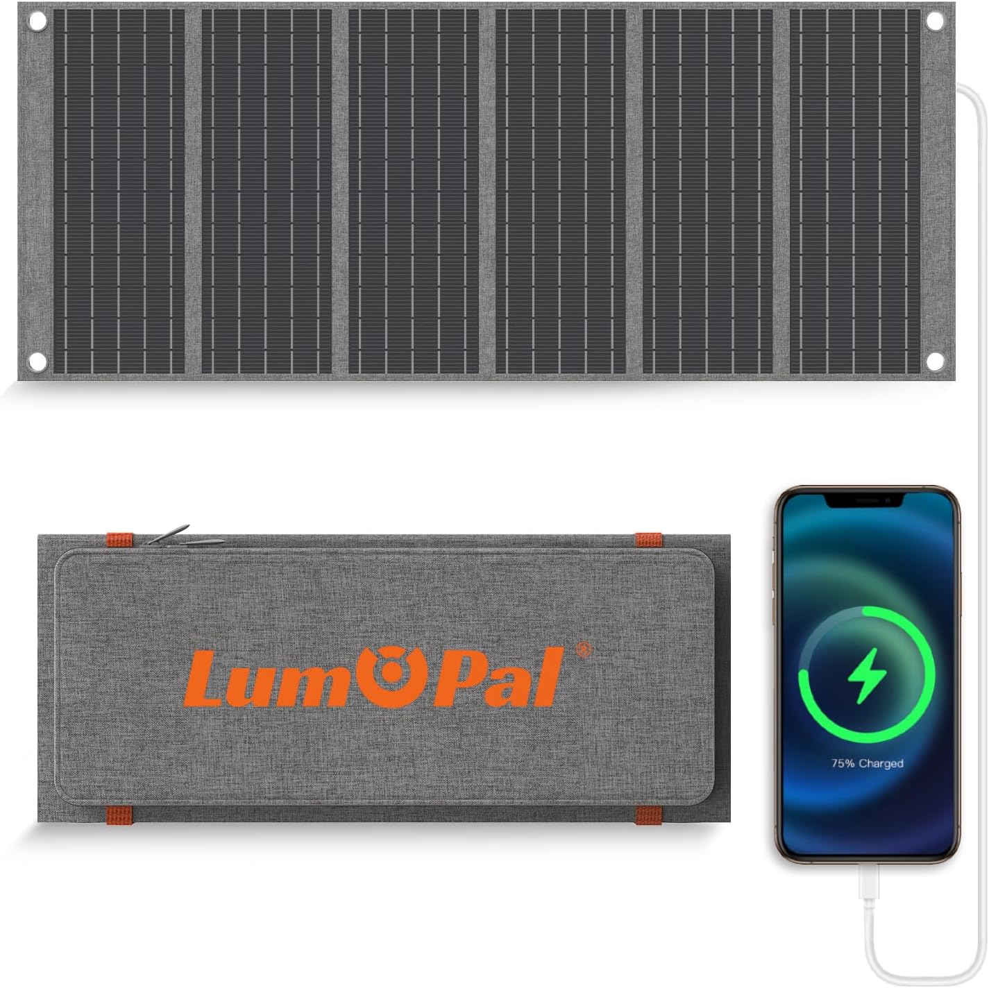 Carregador Solar Portátil de Painel Solar Dobrável de 30 W 1