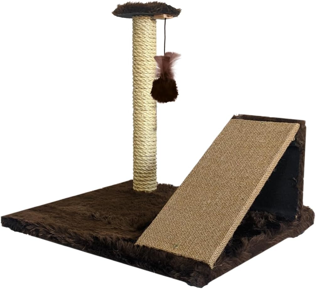Arranhador Gatos Poste com Rampa e Brinquedo Exclusivo 2