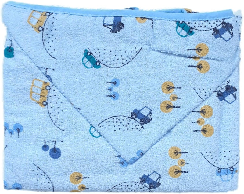Toalha de Banho Felpuda Karinho com Capuz Estampada 90 x 70 cm 1