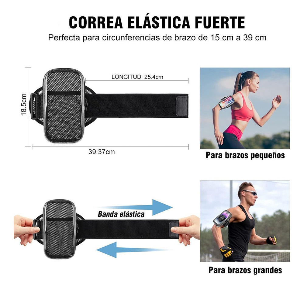 Braçadeira de Suporte para Telefone de Corrida Transparente 4