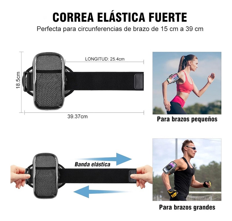 Braçadeira de Suporte para Telefone de Corrida Transparente 4