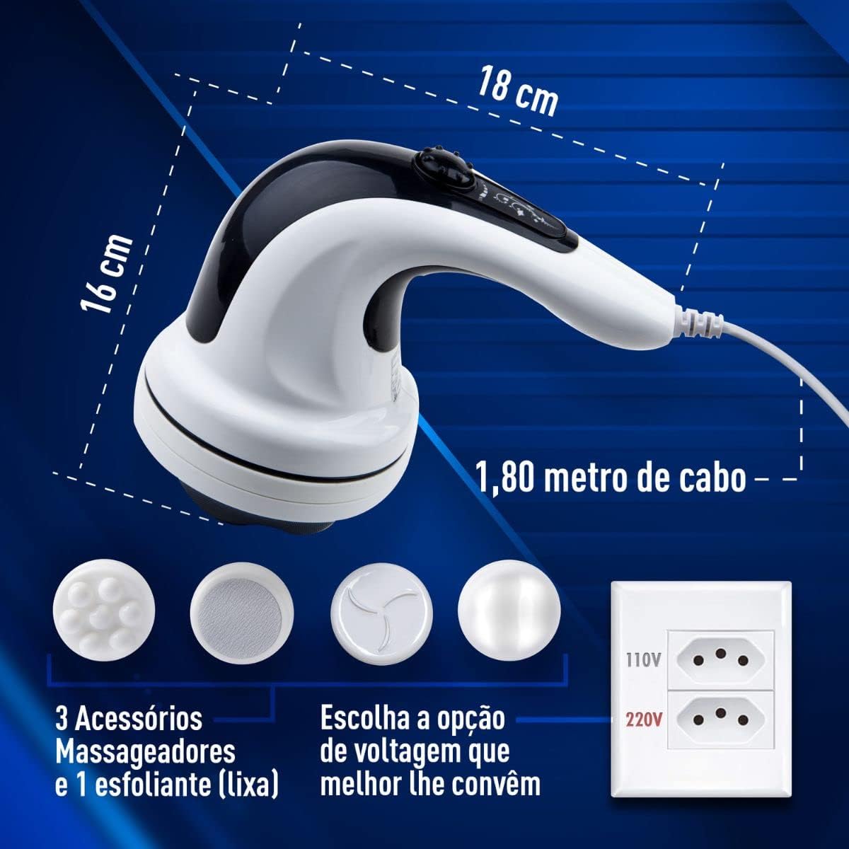 Massageador Elétrico Orbit 2600 com Fio 5
