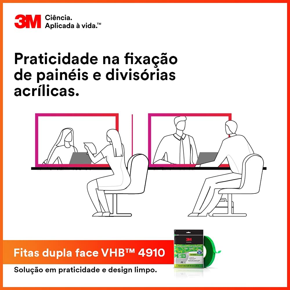 Fita 3M™ VHB™ Dupla Face de Adesivo Transferível 3