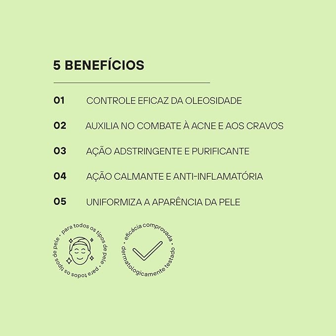 Máscara Facial Argila Verde Antiacne e Antioleosidade Dermo Skin 3