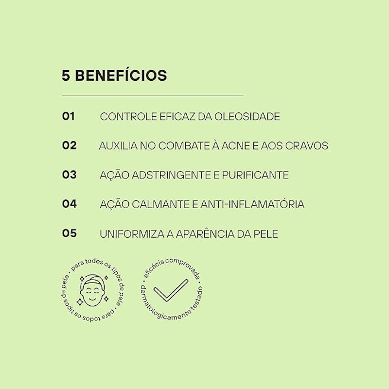 Máscara Facial Argila Verde Antiacne e Antioleosidade Dermo Skin 3