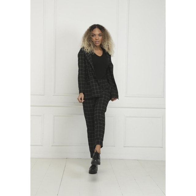Conjunto de Calça e Blazer Manga Longa Preto 1