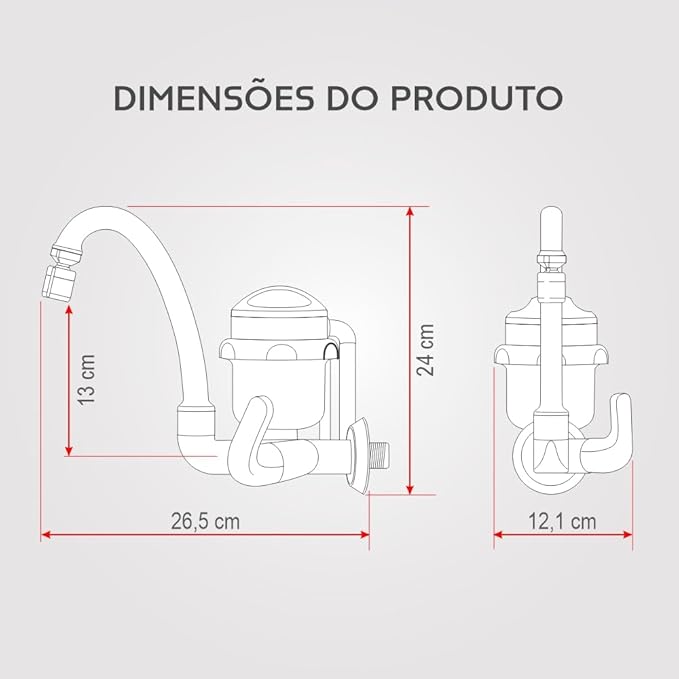 Torneira Elétrica Bica Alta e Móvel 4