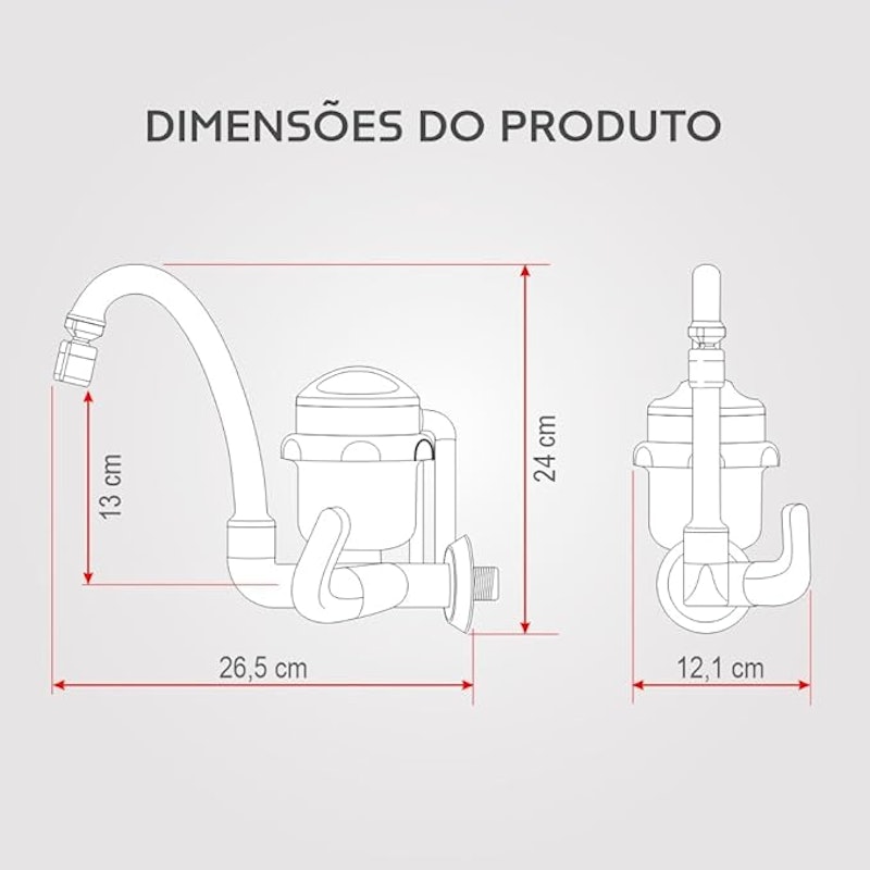 Torneira Elétrica Bica Alta e Móvel 4