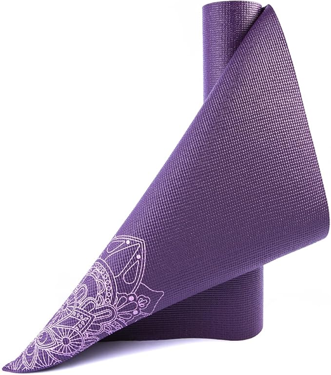 Tapete Yoga Mat Pilates PVC Ecológico Estampa Mandala com Bolsa 3
