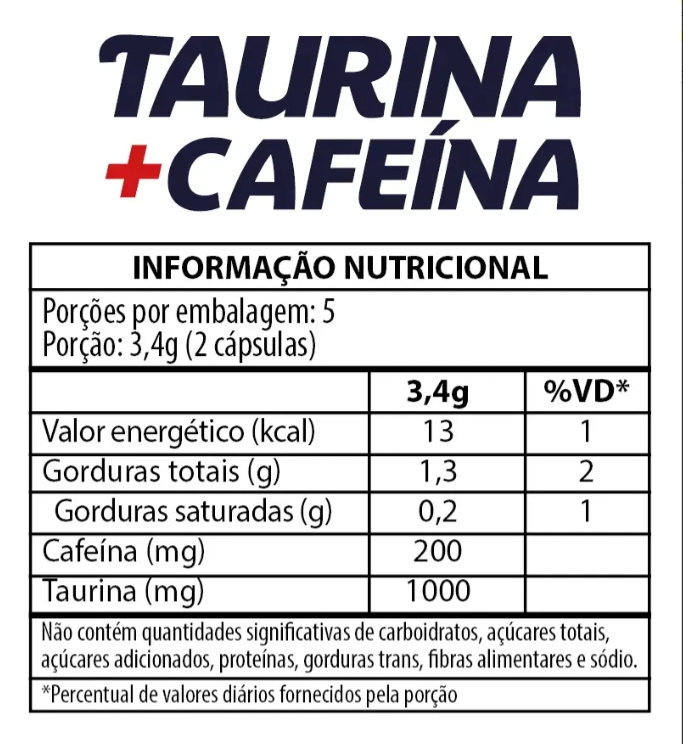Taurina + Cafeína  3
