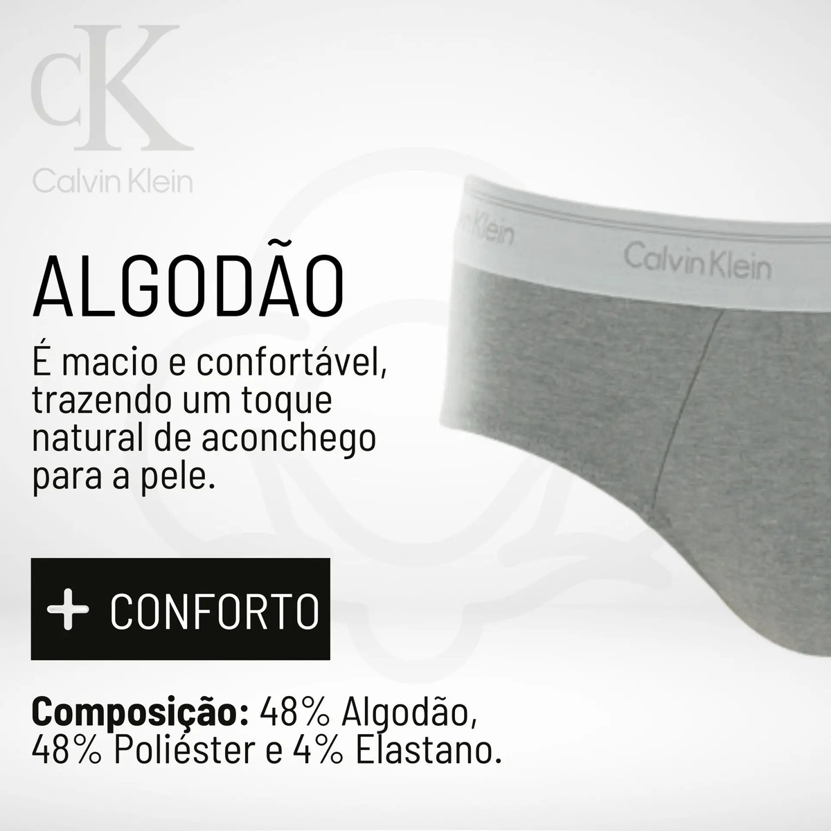 Kit com 2 Cuecas Slip Brief Cotton 3