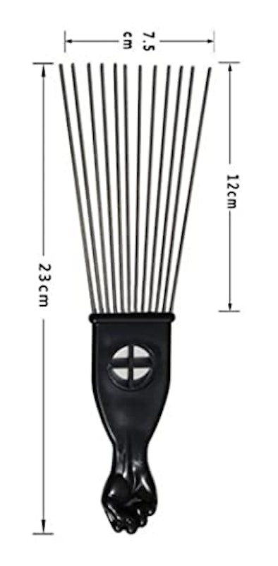 Pente Garfo Afro Black Penteado Metal 2