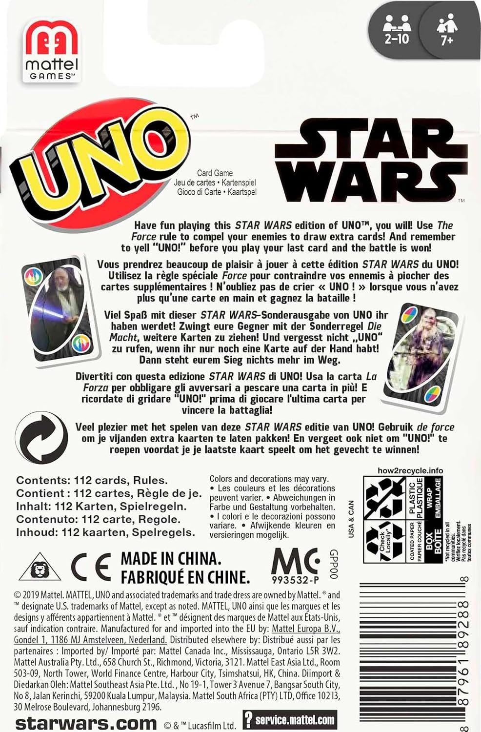 UNO Jogo de Cartas Star Wars 5