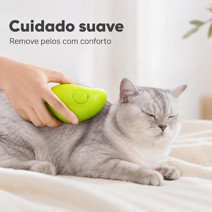 Escova Pet a Vapor Recarregável 3 em 1 2