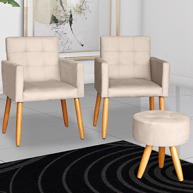 Puff Decorativo Redondo Moderno Resistente 5