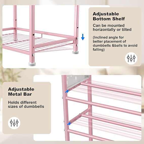 Suporte para Halteres com Organizador  2