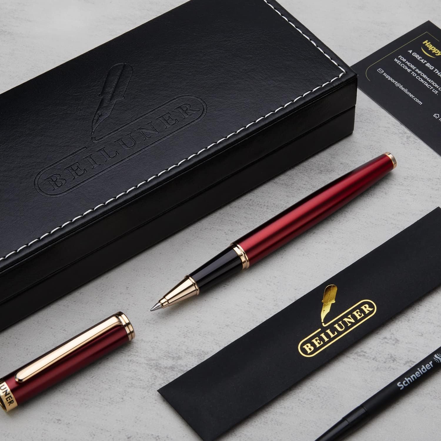Caneta Esferográfica com Acabamento em Ouro 24K Beiluner 3