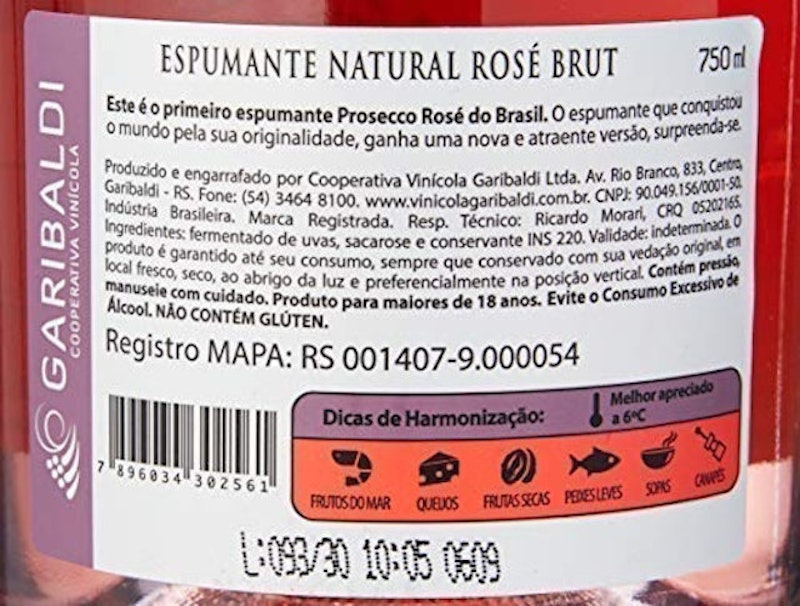 Espumante Garibaldi Prosecco Rosé 3