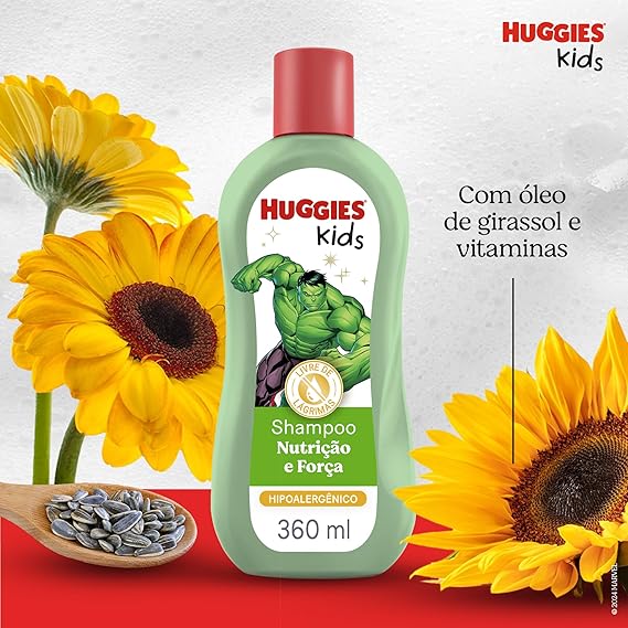 Shampoo Huggies Kids Nutrição e Força Hulk 3
