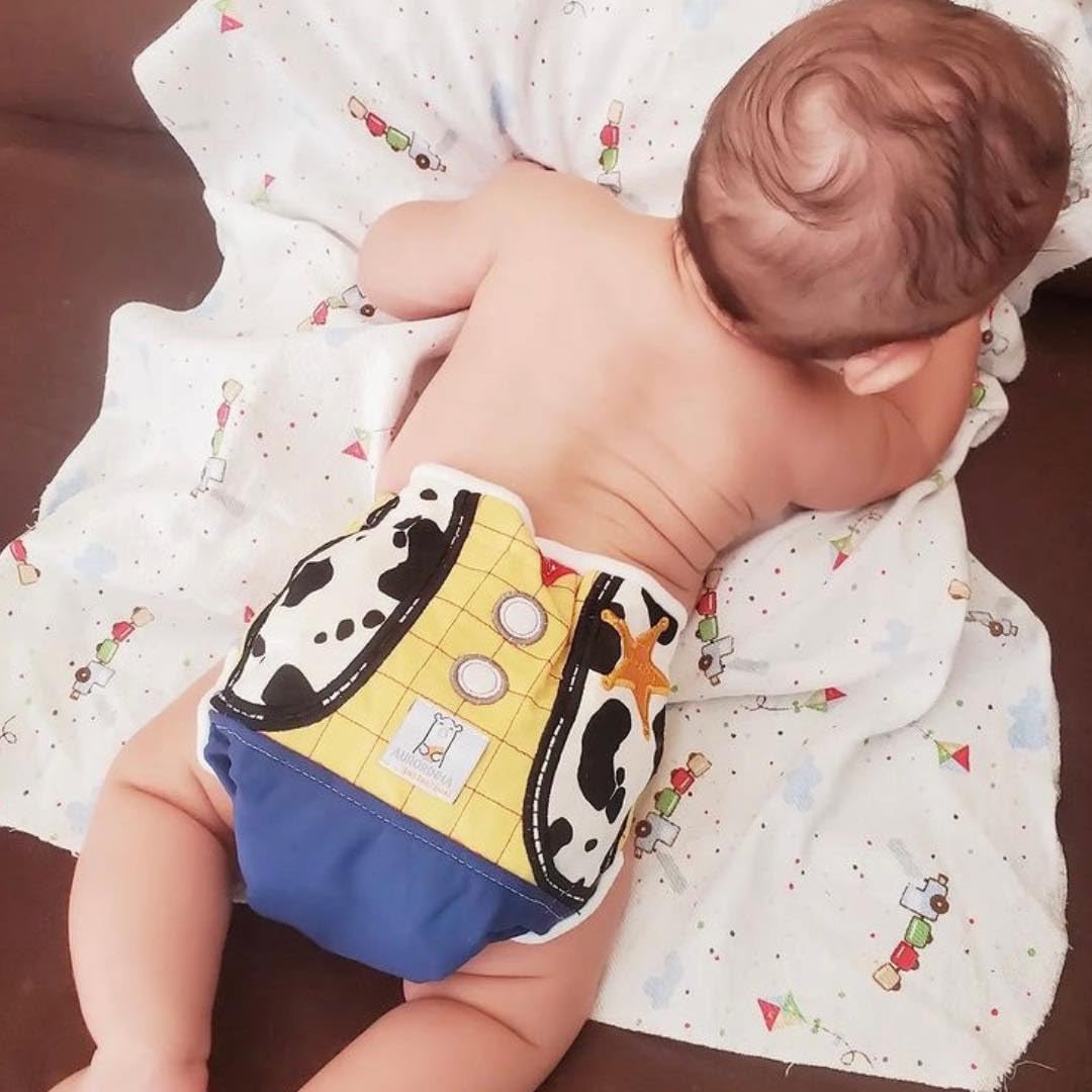 Fralda de Pano Ecológica Pocket Lycra Woody Toy Story 4