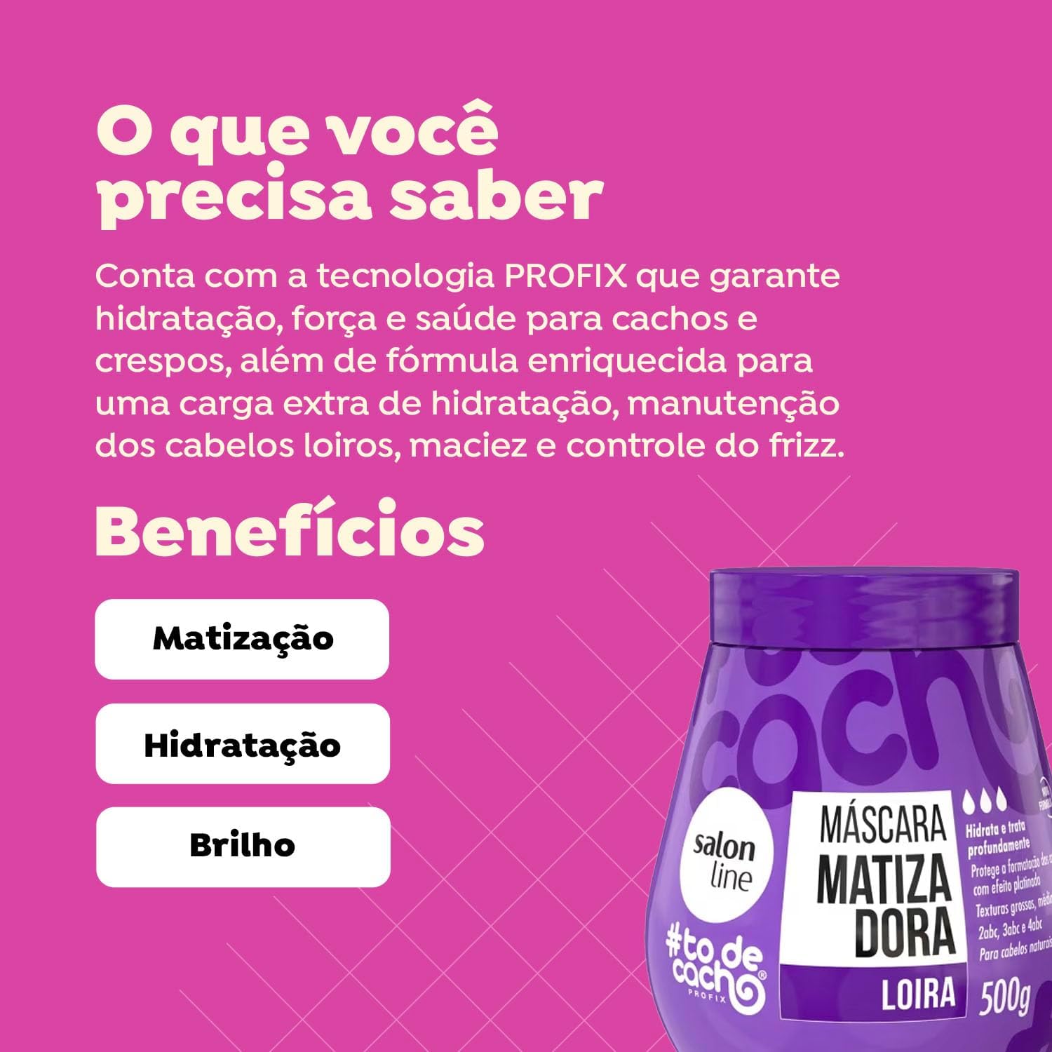Máscara de Hidratação Matizadora #todecacho Loiros Liberado 2