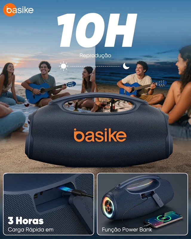 Caixa de Som Basike Boombox 3