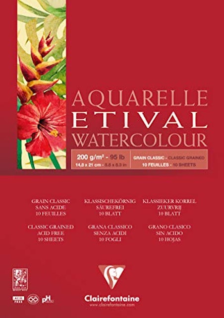 Bloco de Papel para Aquarela Etival A5 200G 1